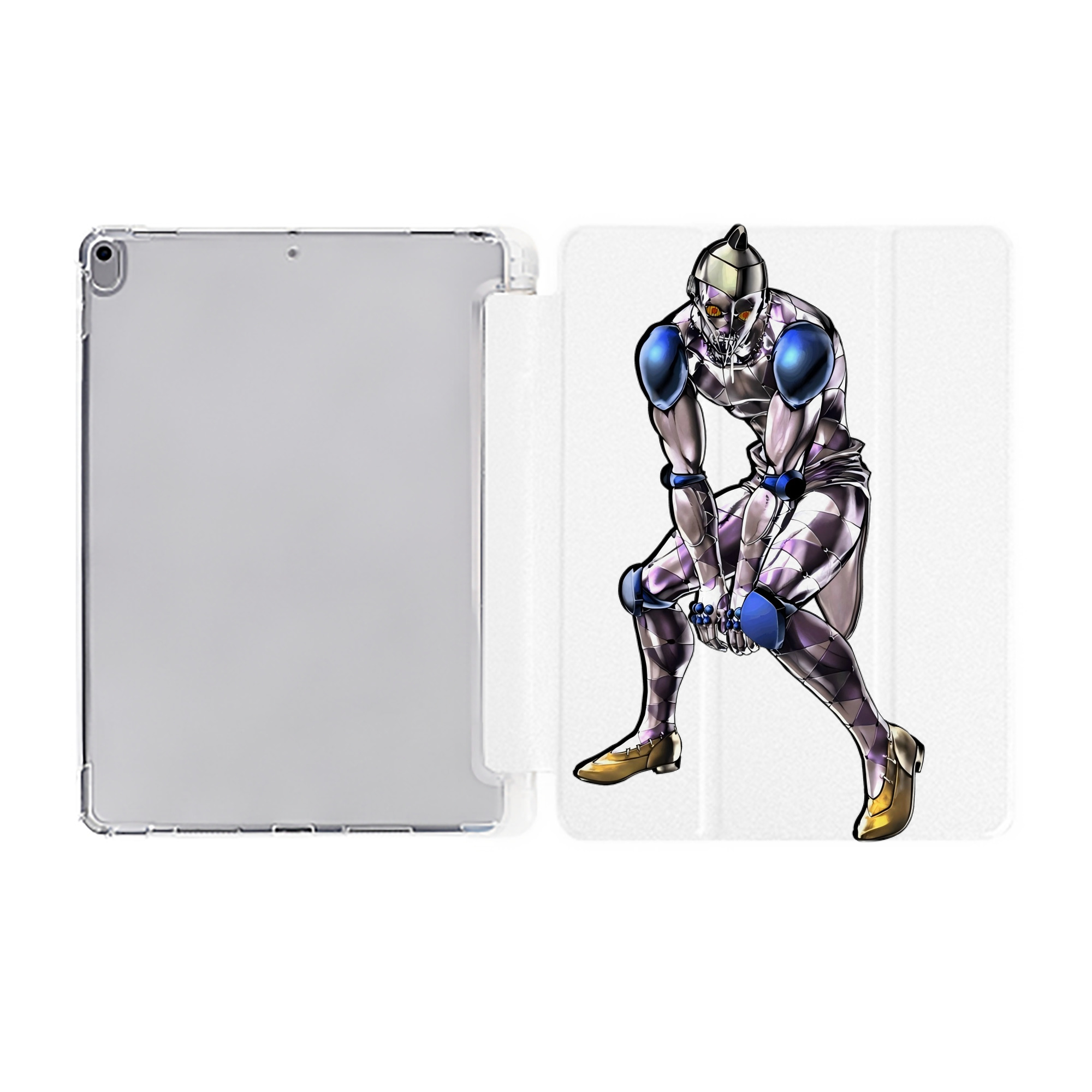 （画像用） ジョジョの奇妙な冒険 JoJo's Bizarre Adventure IPad ケース ペン収納付き 三つ折りスタンド PUレザー×シリコン 対応機種9.5/10.5/10.9インチ